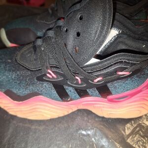 Adidas Black and Pink Sneakers